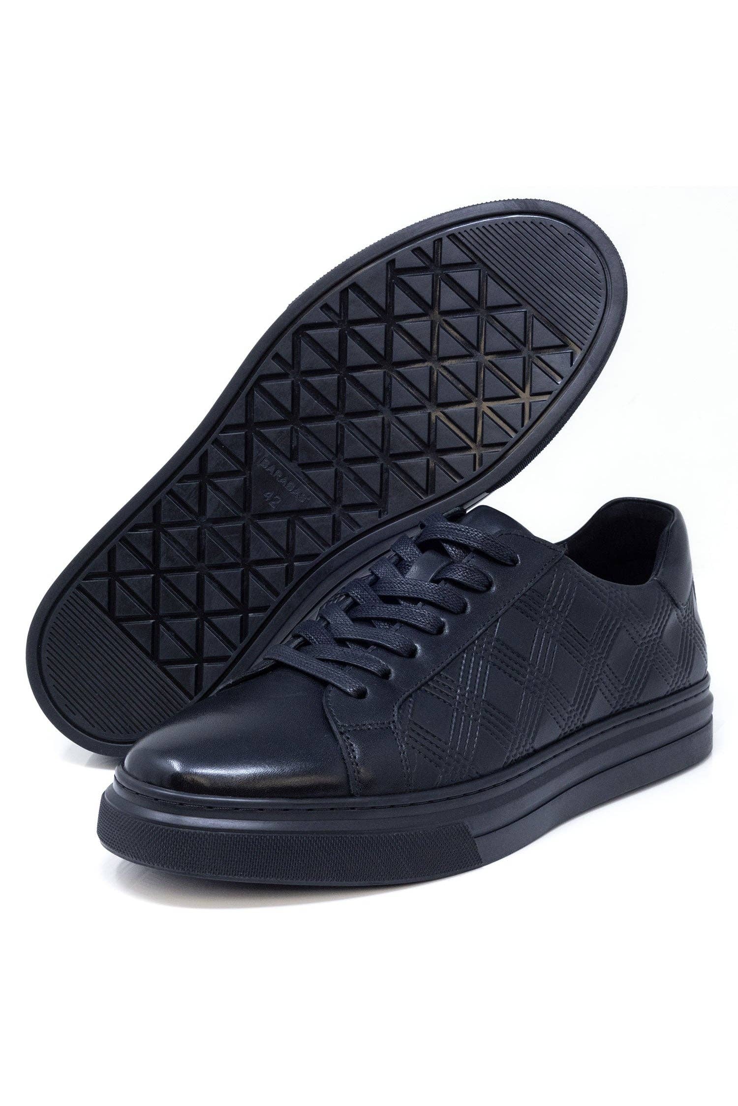 BARABAS - Wholesale Lifestyle Sneakers - Men's - Men's Checkered Lace-up Leather Sneakers 5SH0927