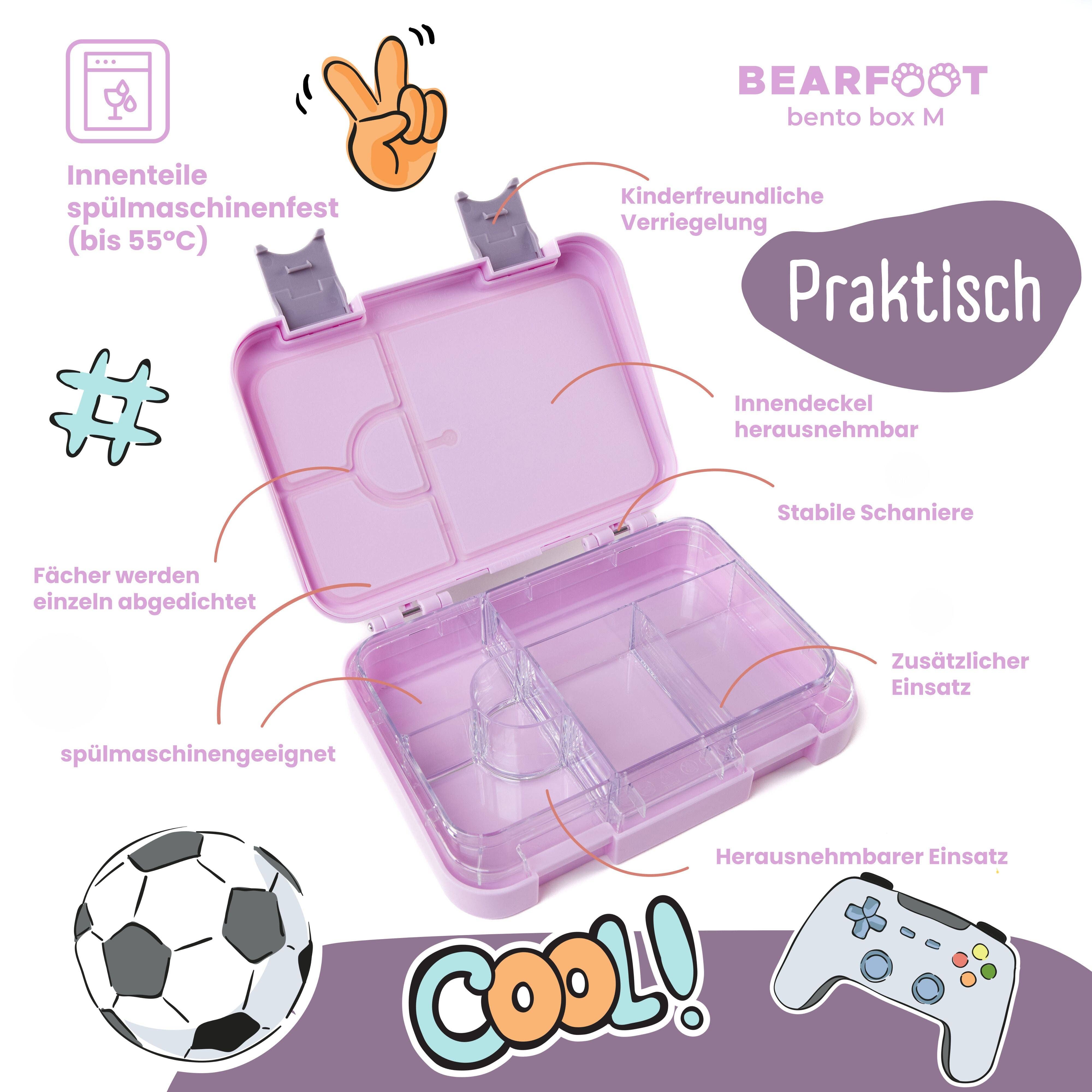 BEARFOOT - Wholesale Lunch Bag/Box - Kids - Children's lunch box with compartments, lunch box, bento box - purple4