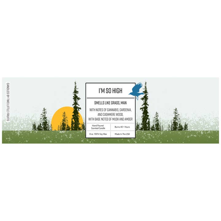 Two Little Fruits - Wholesale Jar/Filled Candle - Cannabis Gardenia Soy Candle – Earthy Scent 8oz6