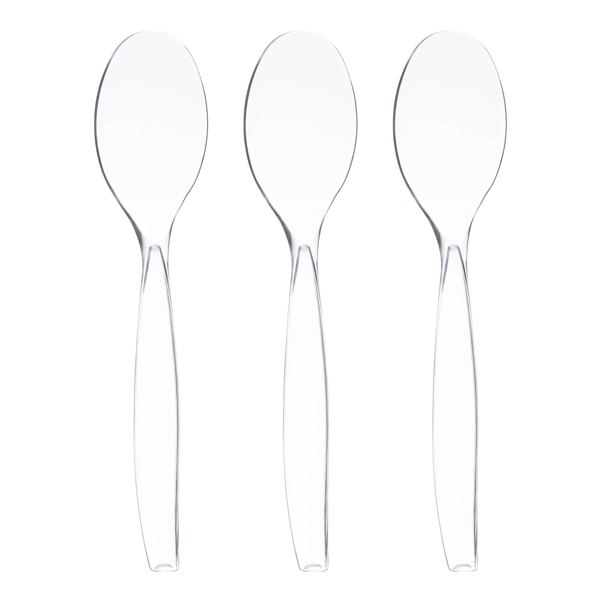Smarty had a Party - Wholesale Disposable Spoon - Clear Disposable Plastic Serving Spoons - 5 pcs1