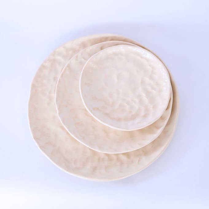 Semear - Wholesale Decorative Plate/Dish/Bowl - Bread Plate, Ecru Fingerprints2