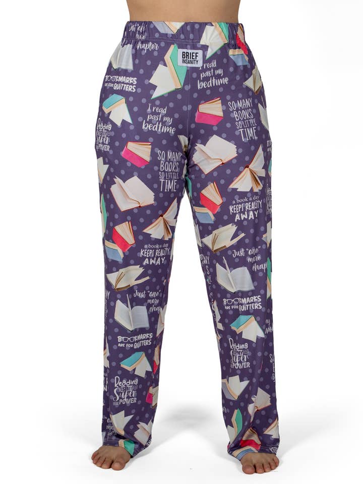 Pantaloni da salotto con motivo a libro per la vendita all'ingrosso da parte di BRIEF INSANITY