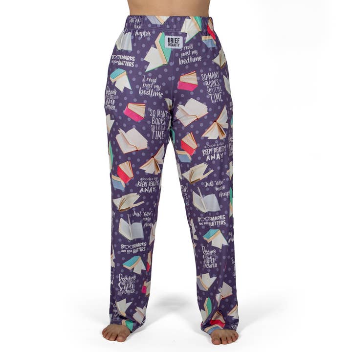 Book Pattern Lounge Pants for wholesale by BRIEF INSANITY