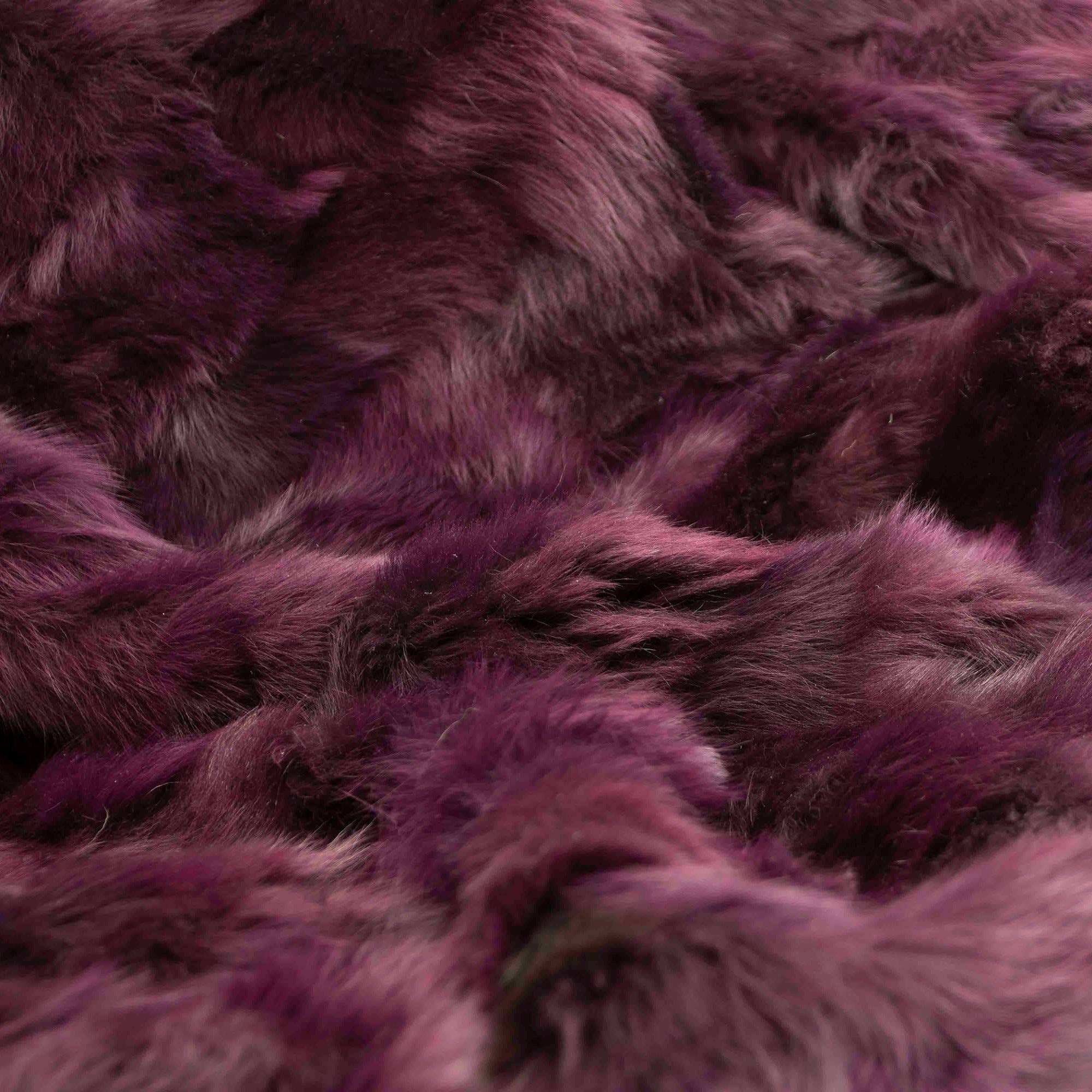 Wildash London - Wholesale Throw blanket - Bordeaux Toscana Shearling Throw | Rug | 130cm x 160cm7