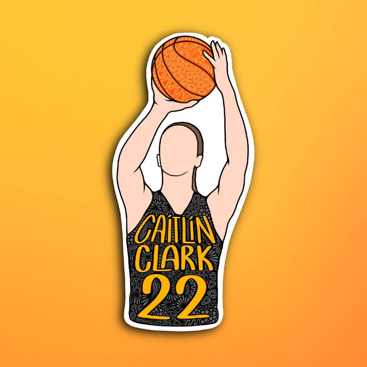 Zenspire Designs - Wholesale Sticker - Caitlin Clark 22 Sticker (WATERPROOF)