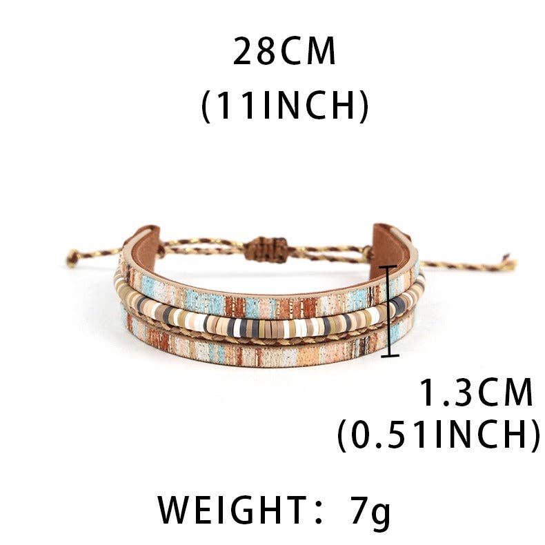 A  Bohemian Style Polymer Clay Bracelet S5P615 for wholesale on Faire2