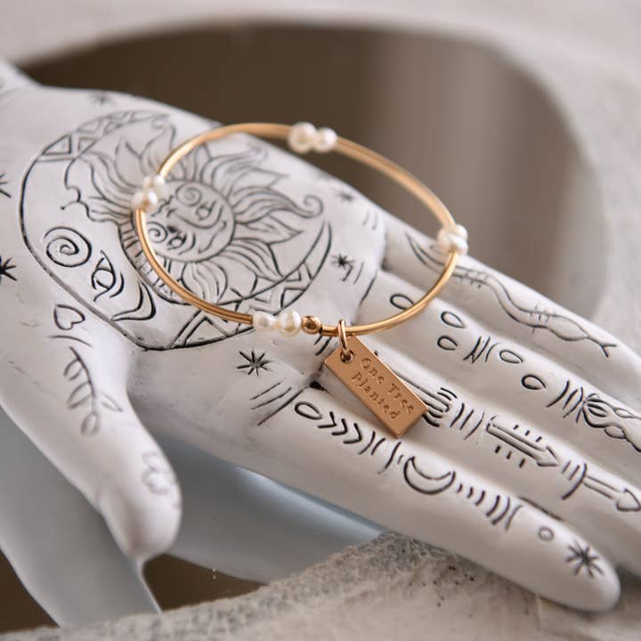 Gold Filled Tube and Pearl Single Wrap Bracelet  for wholesale by Cecelia Designs Jewelry
