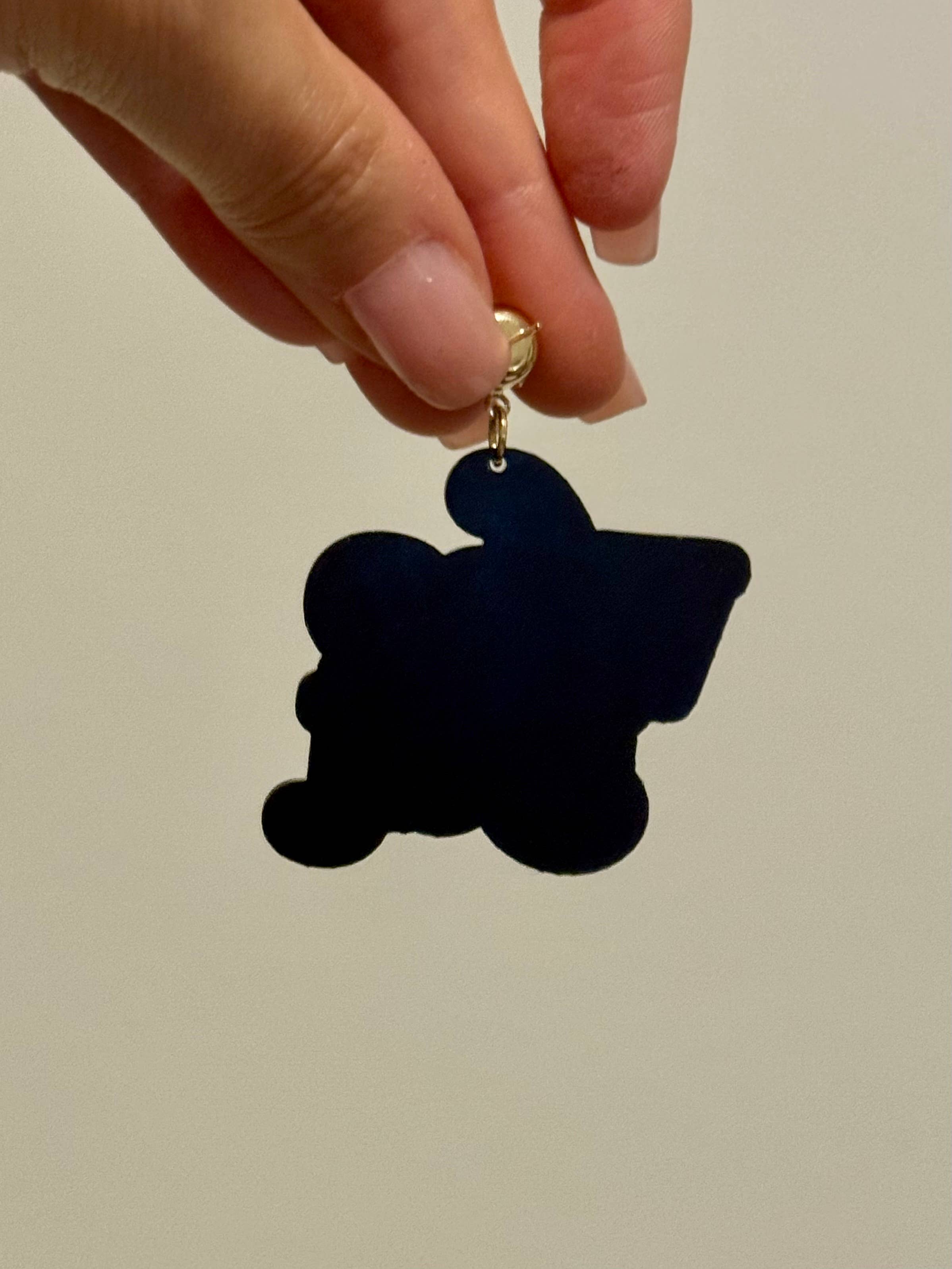 Louie Love - Wholesale Dangle Earrings - Black & Gold Saints Nola Football Gameday Acrylic Earrings3