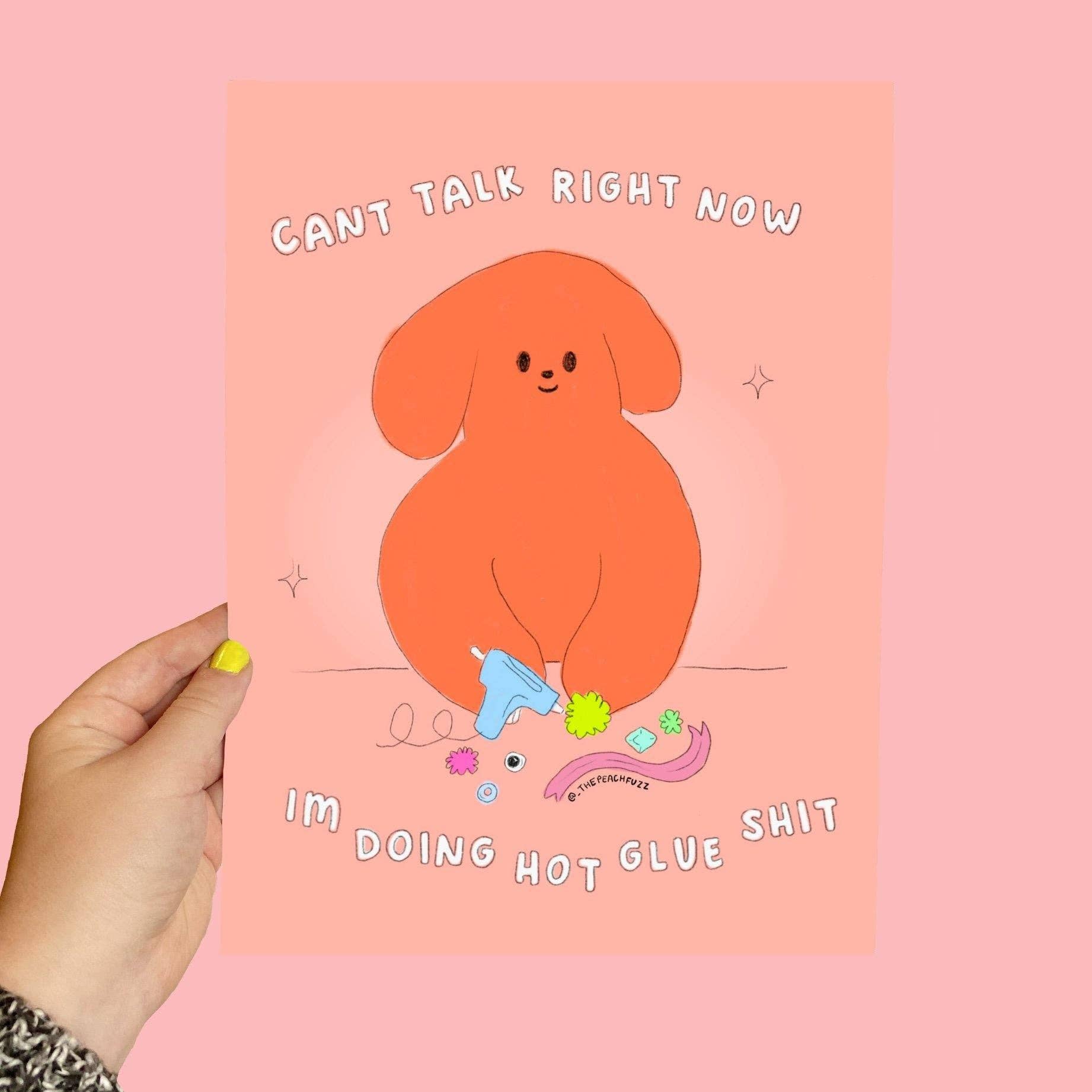 The Peach Fuzz - Wholesale Art Print - Hot Glue Shit Print2