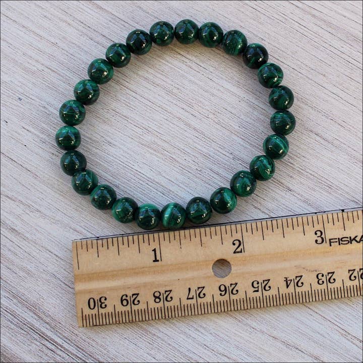 Pebble House - Wholesale Beaded Bracelet - Malachite Bracelet 4mm/6mm/8mm - Crystals & Stones3