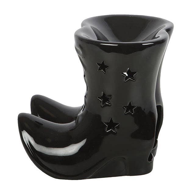 Something Different Wholesale - Wholesale Oil Warmer - Black Witch Boots Halloween Oil Burner2