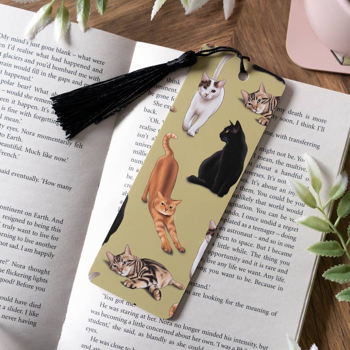 Cats Pattern Bookmark for wholesale by Hayley Jade Design Studio