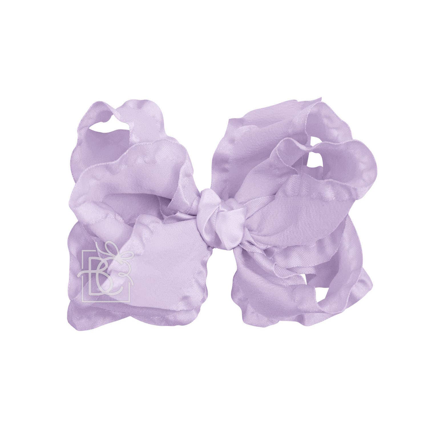 Beyond Creations, LLC - Wholesale Hair Bow - Kids - DOUBLE RUFFLE BOW ON CLIP50