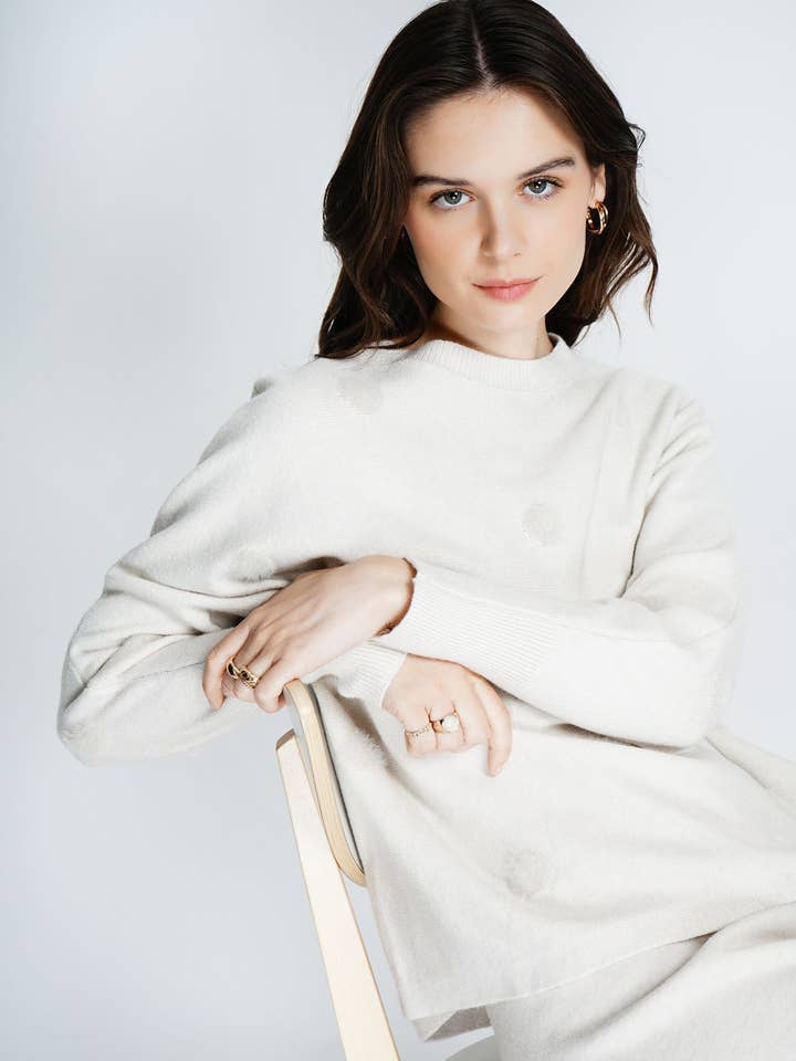 Polka dot sweater 25221 for wholesale by NOELINE