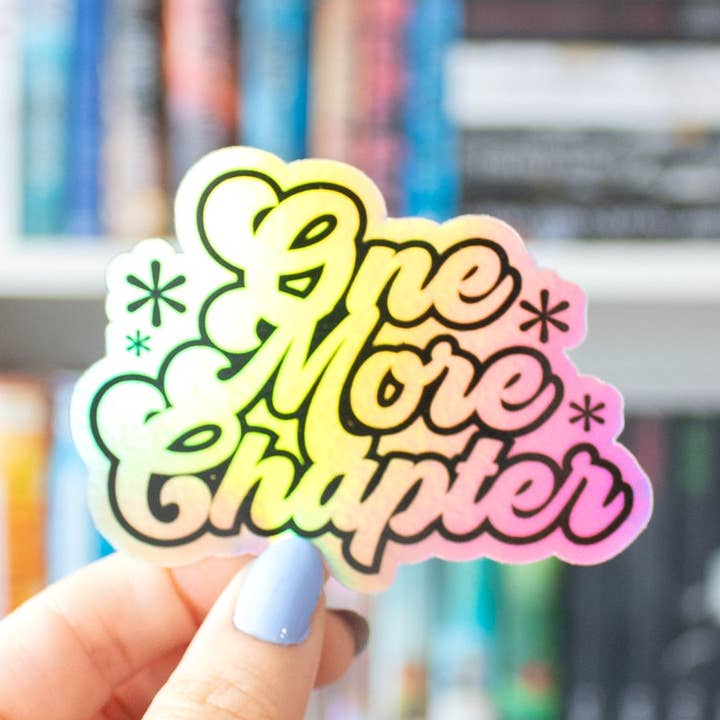 Little Inklings LTD - Vente Autocollant - Encore un chapitre - Holographique - Autocollant en vinyle0