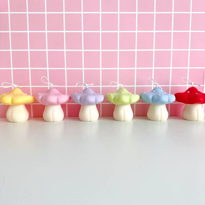 The Cutest Hits - Wholesale Novelty Candle - Cute Large Mushroom Candle | Pastel Candle Decor5