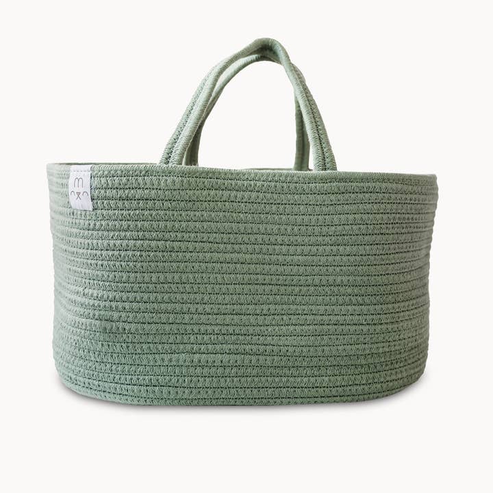 Natemia - Wholesale Diaper Caddy - Baby - Rope Diaper Caddy Organizer in Lily Pad1