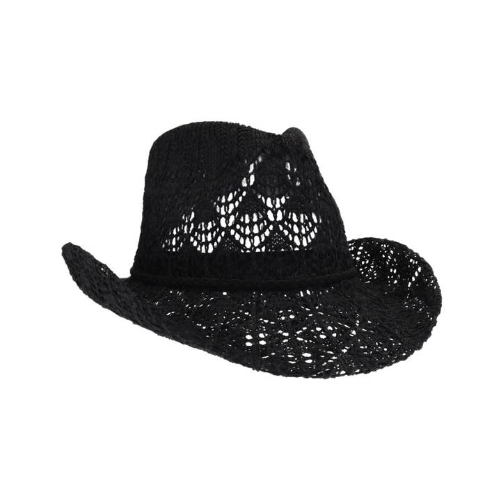 C.C Beanie - Wholesale Cowboy Hat - Women's - Tahoe C.C Horseshoe Lace Knit Cowboy Hat CBC0136
