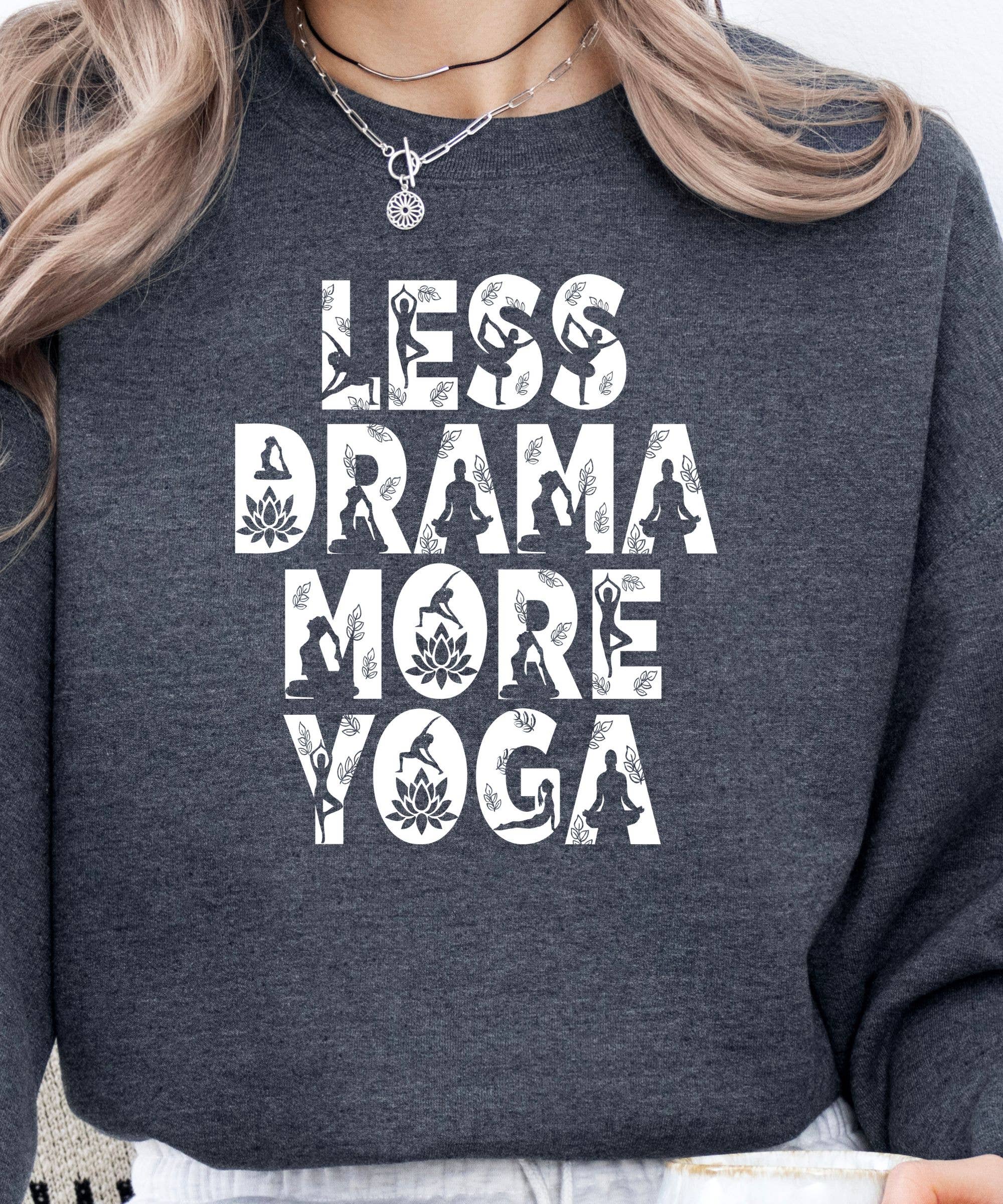 Midday USA - Vente Sweat-shirt à imprimés – femme - Chandail de yoga Less Drama More4