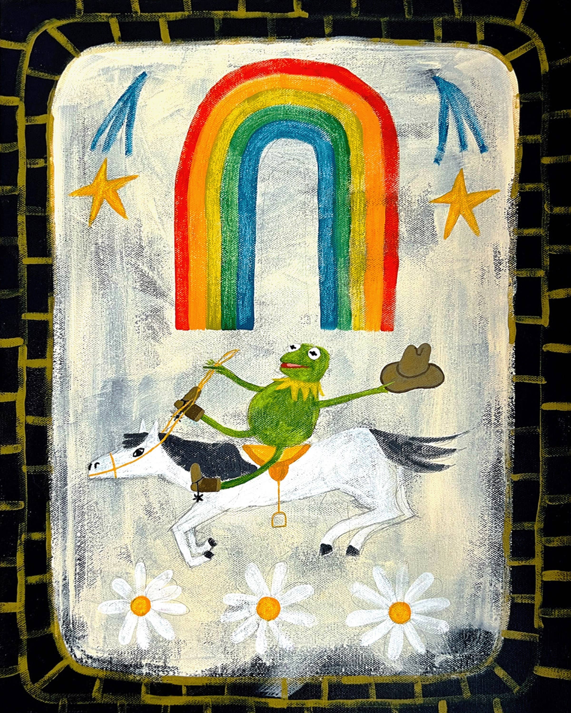 Kristen Vaughn - Wholesale Art Print - Kermit Rides at Dawn Original Print0
