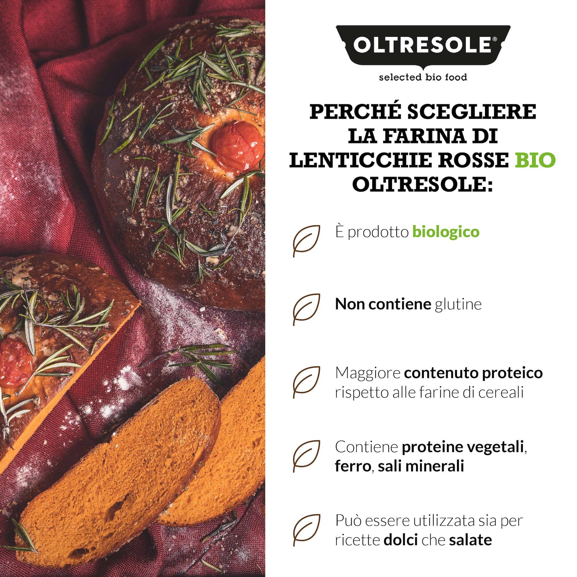 Oltresole - Wholesale Gluten-Free Flour - ORGANIC RED LENTIL FLOUR 1 Kg4