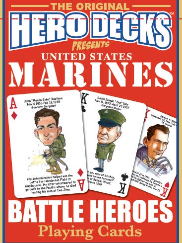 U. S. Marines Battle Heroes Playing Cards for wholesale by Midwest Novelty / Parody Productions