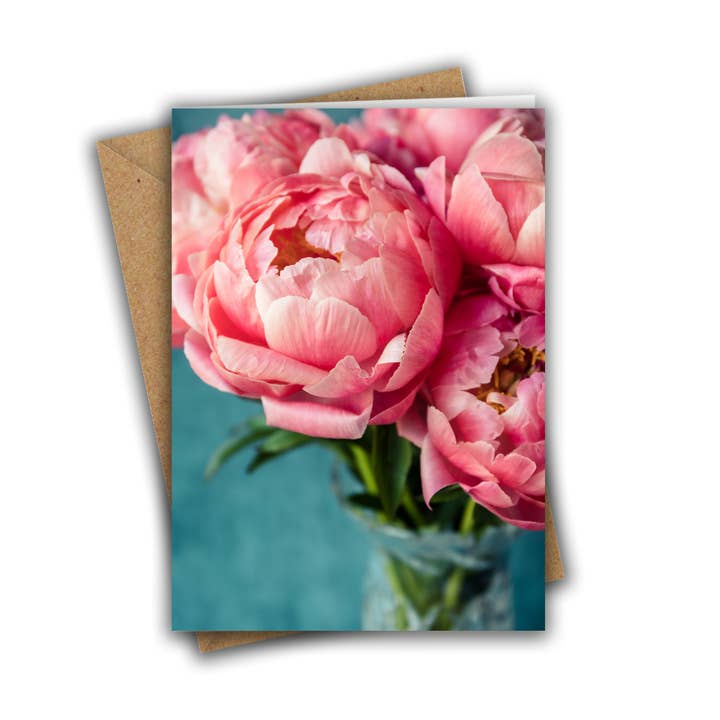 Floral Peony Arrangement Greeting Card for wholesale by Marina Walker