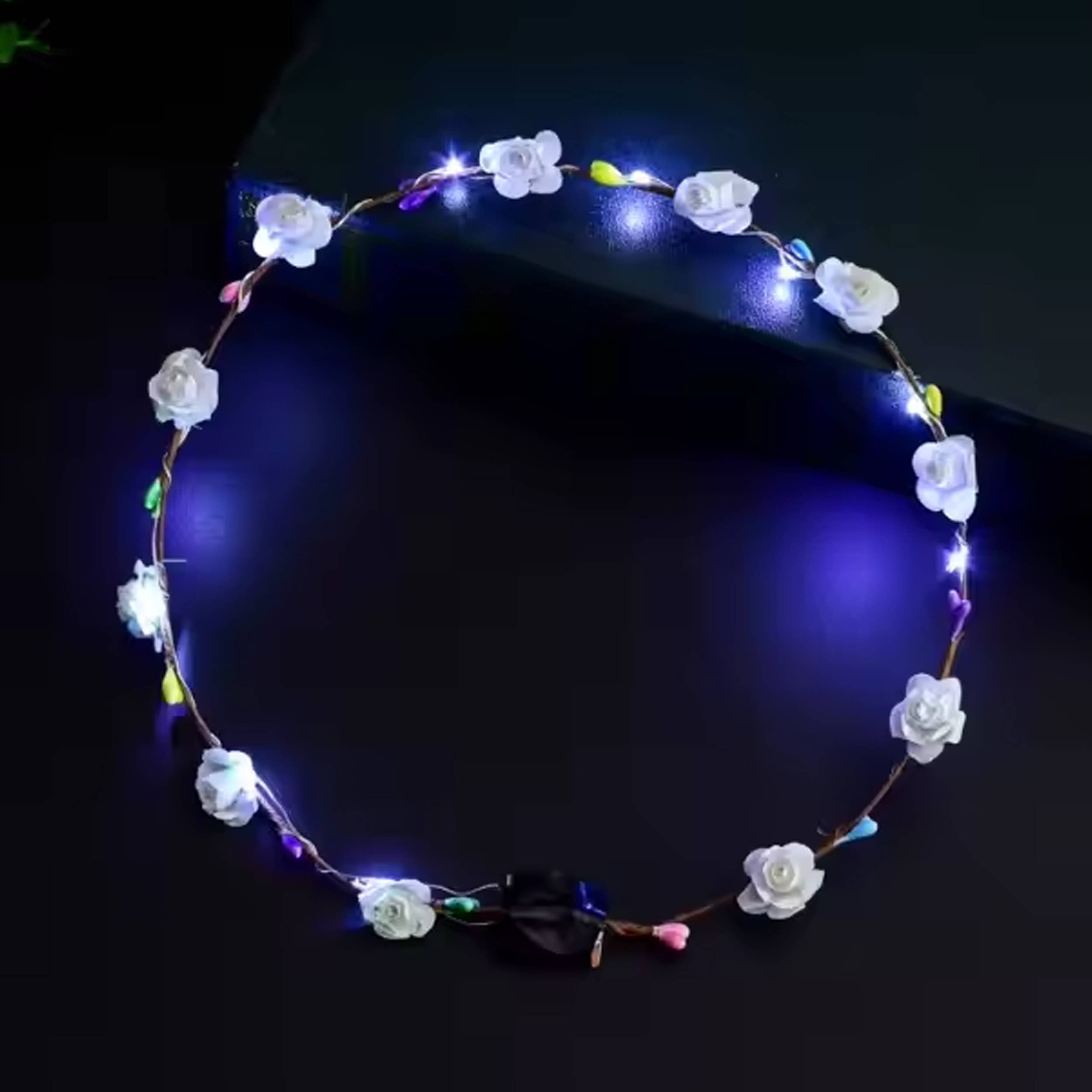 Pagdee Kids Juniors - Wholesale Party Hat/Crown - Holiday Décor LED Light Up Flower Crown Headband For Kid2