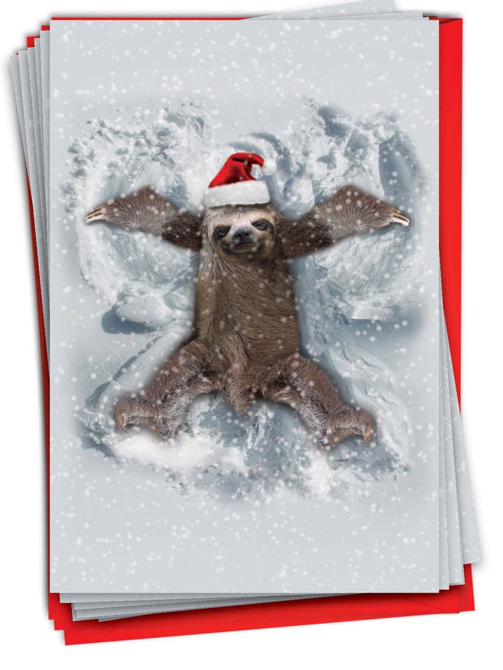 Boxed Christmas Cards - Sloth Angel for wholesale by NobleWorks