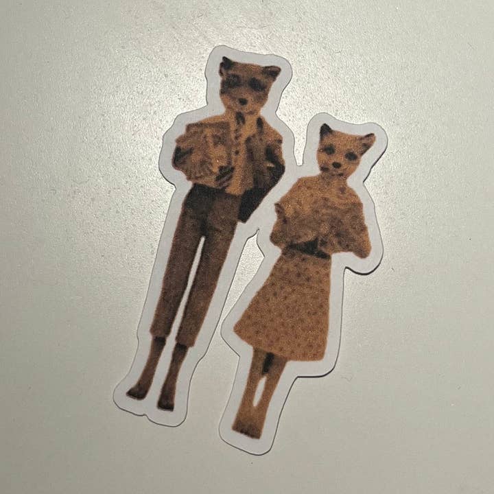 Fantastiske Hr. Ræv Kiss-Cut Glitter/Mat Klistermærke for engroshandel hos Literary by Ava