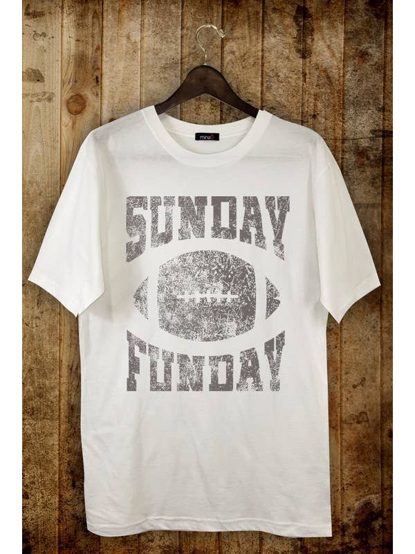 MINEB - Wholesale Screen Printed T-Shirt - Unisex - Oversized Sunday Funday Football Tee3