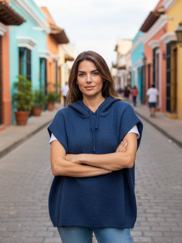 1622 PONCHO FALL WINTER for wholesale by LINEN & COTTON HOUSE