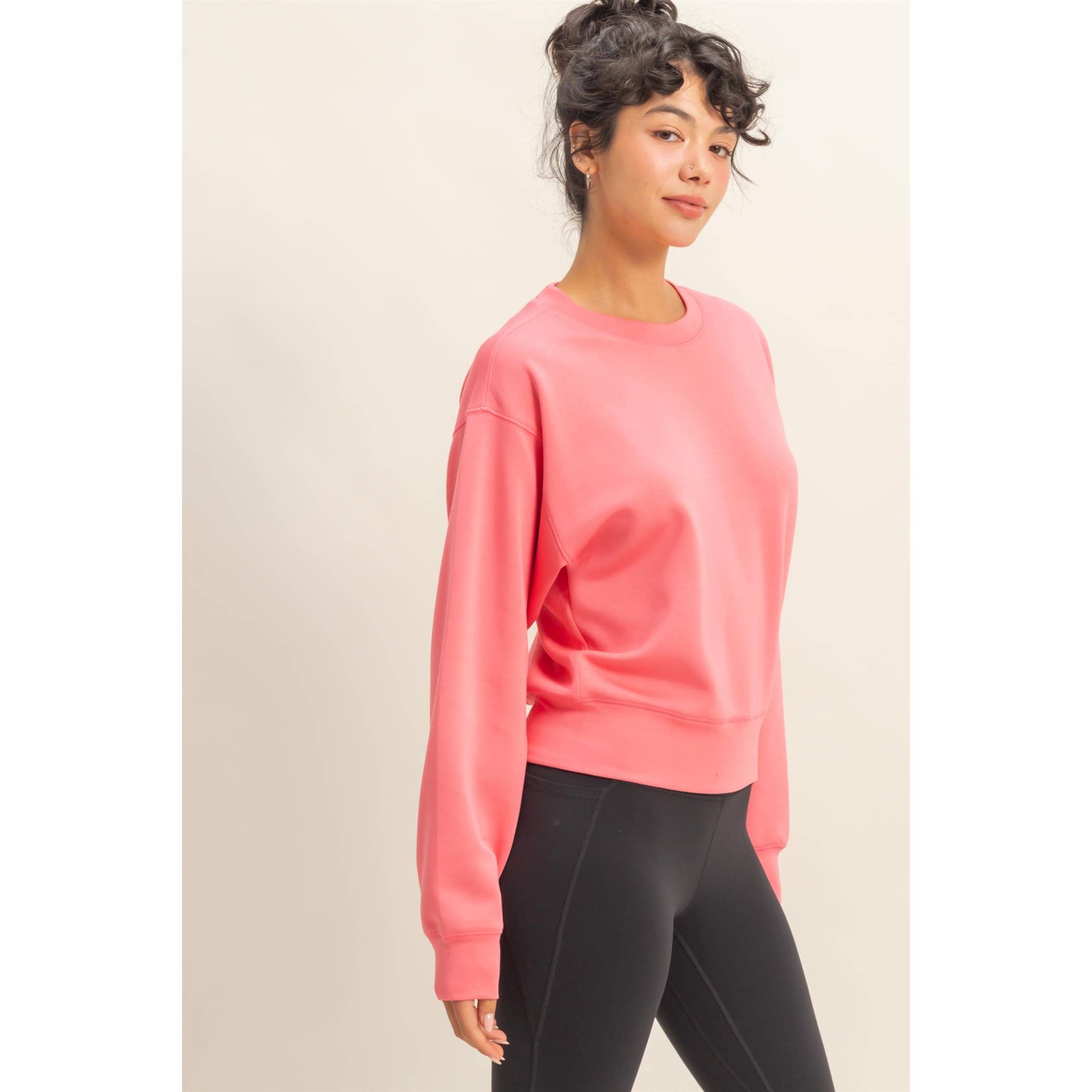 Double Zero – wholesale Sweatshirt - Dam – Dubbelstickad sweatshirt med rund hals35