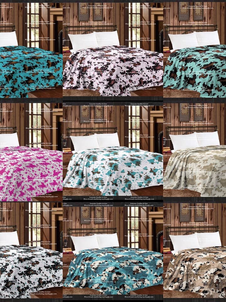 MIA Cow Print Super plys-tæpper for engroshandel hos Broads Market