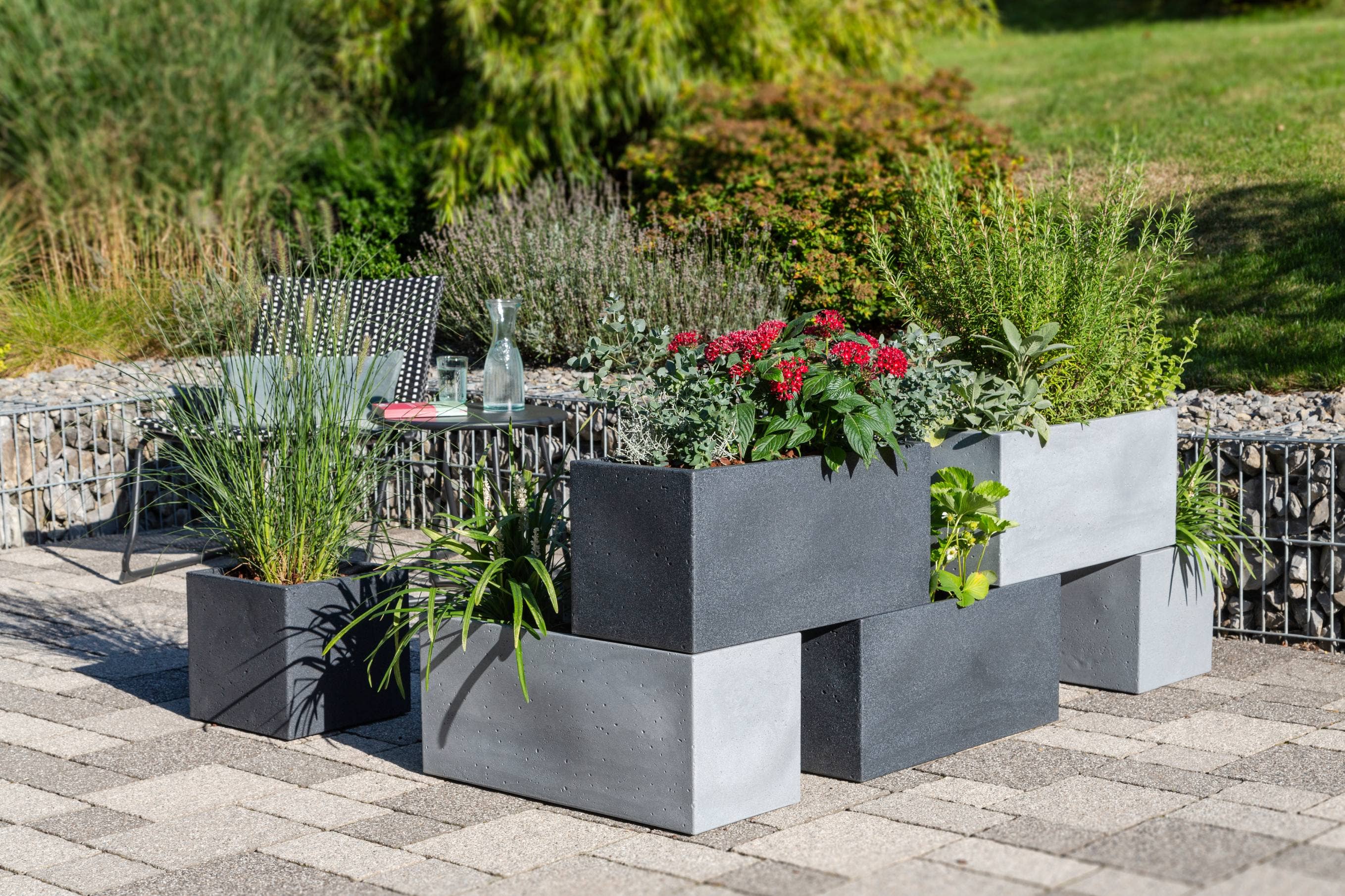 Scheurich - Vente Pot - Pot à fleurs et jardinière en plastique C-Cube High 2405