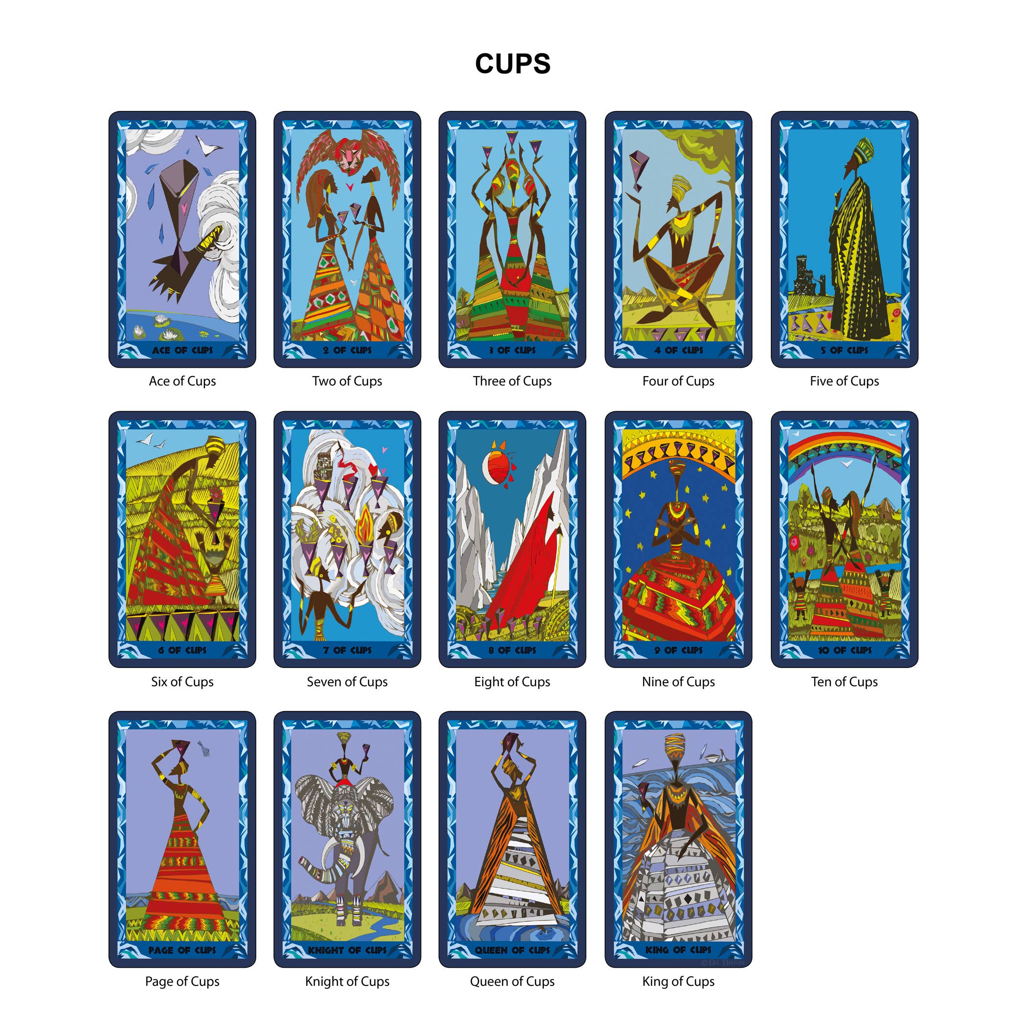 Da Brigh Tarot - Wholesale Tarot Cards - The African Tarot Cubist Tarot Cards Deck9