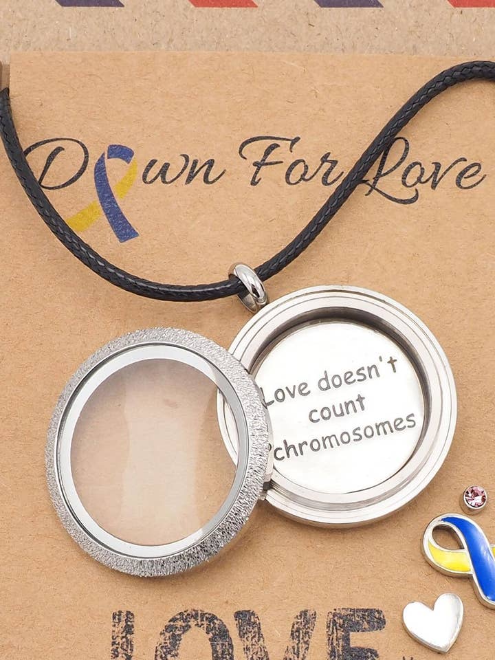 Adena Gifts for Her Locket Necklace, Down Syndrome Awareness for wholesale by Quan Jewelry