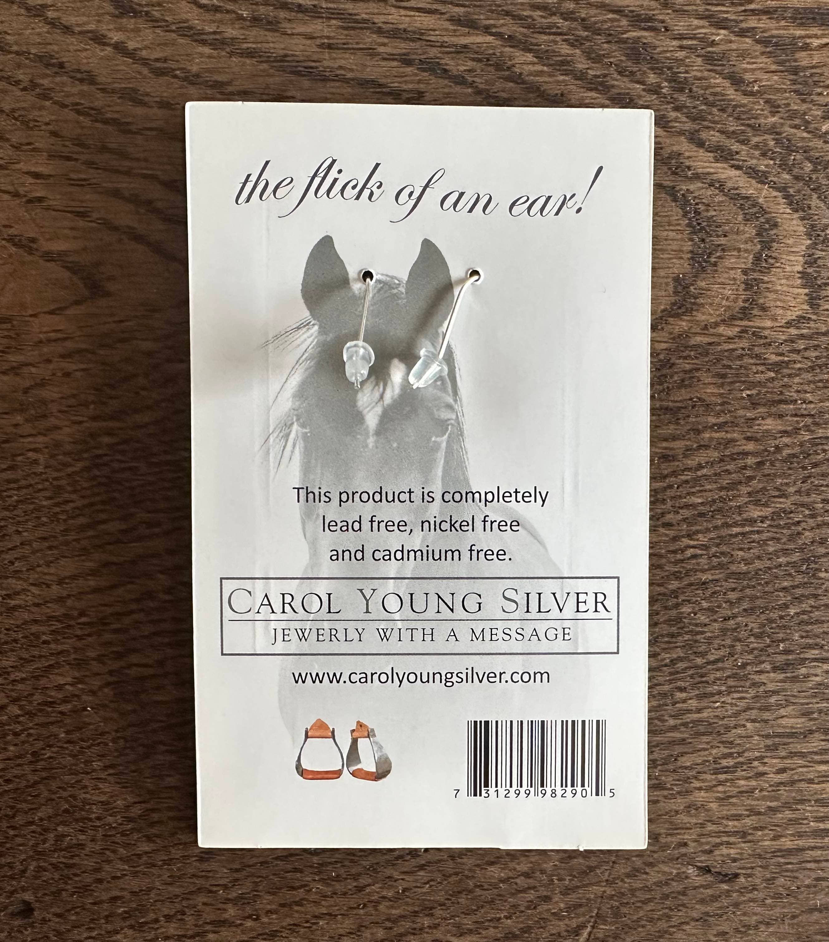 Carol Young Silver - Wholesale Dangle Earrings - Saddle Stirrup Earrings on WIRE with AQUA Bead Jewelry2