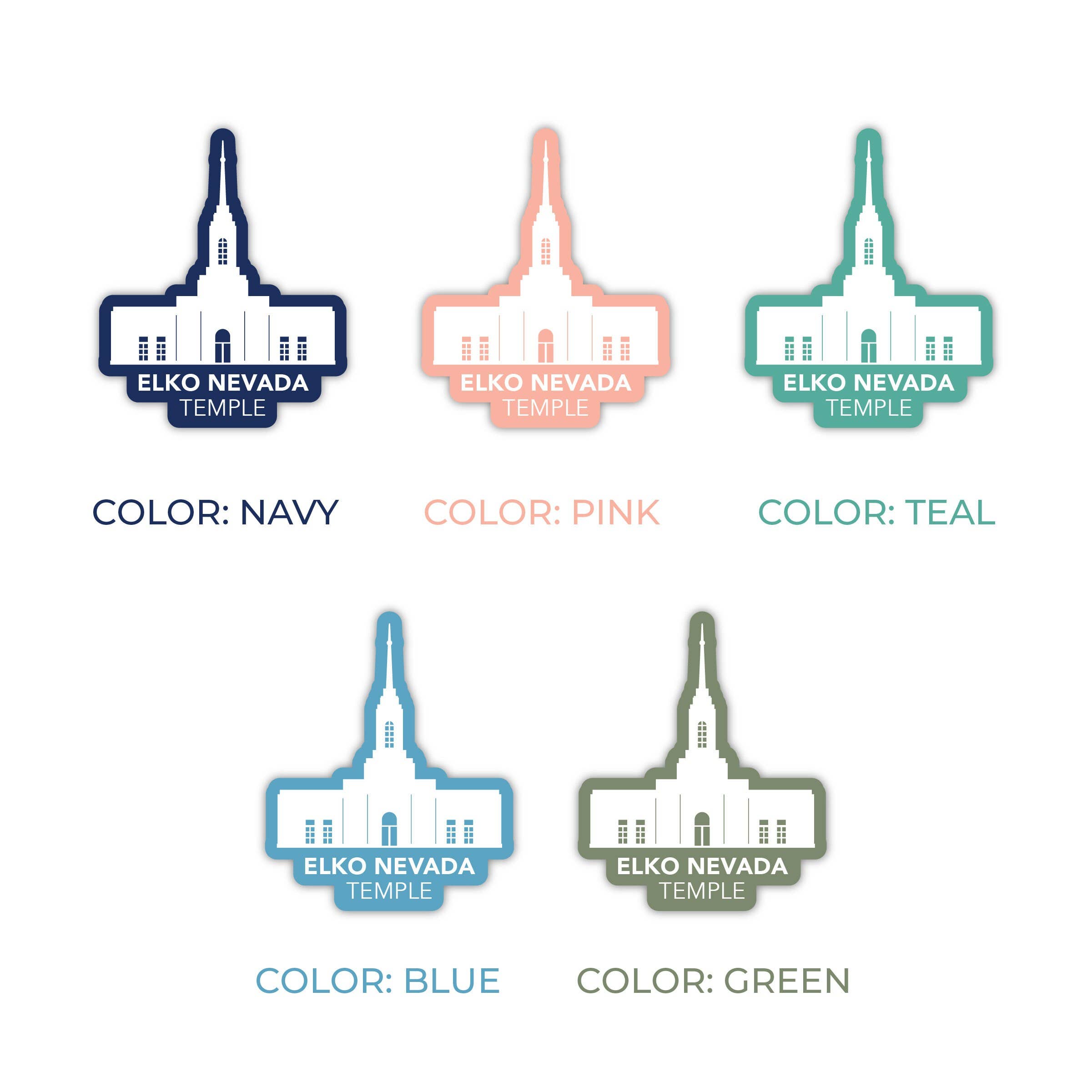 JasmineTreeDesign - Wholesale Sticker - Elko Nevada Temple Sticker, LDS Elko Nevada Temple1