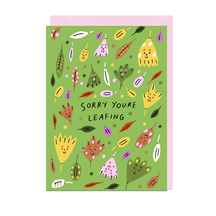 LO SIENTO QUE TE VAS, SOBRE ROSA PÁLIDO Tarjeta para venta al por mayor de Jolly Awesome