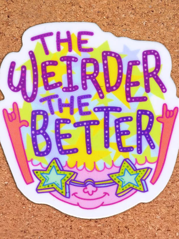 Der Aufkleber „Je seltsamer desto besser“ für den Großhandel von Chika Ando Illustration