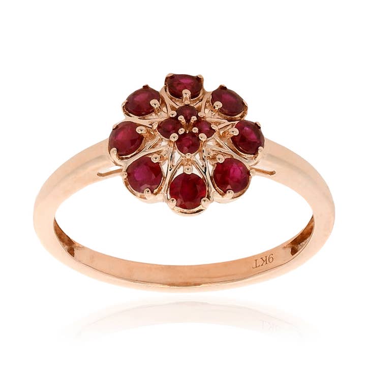 Burmese Ruby 0.80ctw Ring In 9KT Yellow Gold for wholesale by Jaipur Jewelry