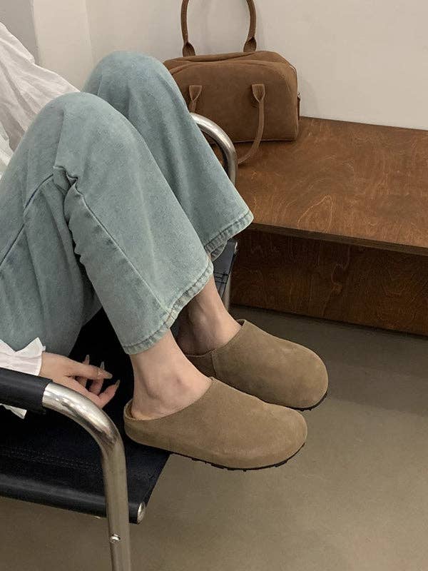 VividLux - Wholesale Slippers - Women's - Round-Toe Split-Joint Flat Shoes Slippers&Mules13