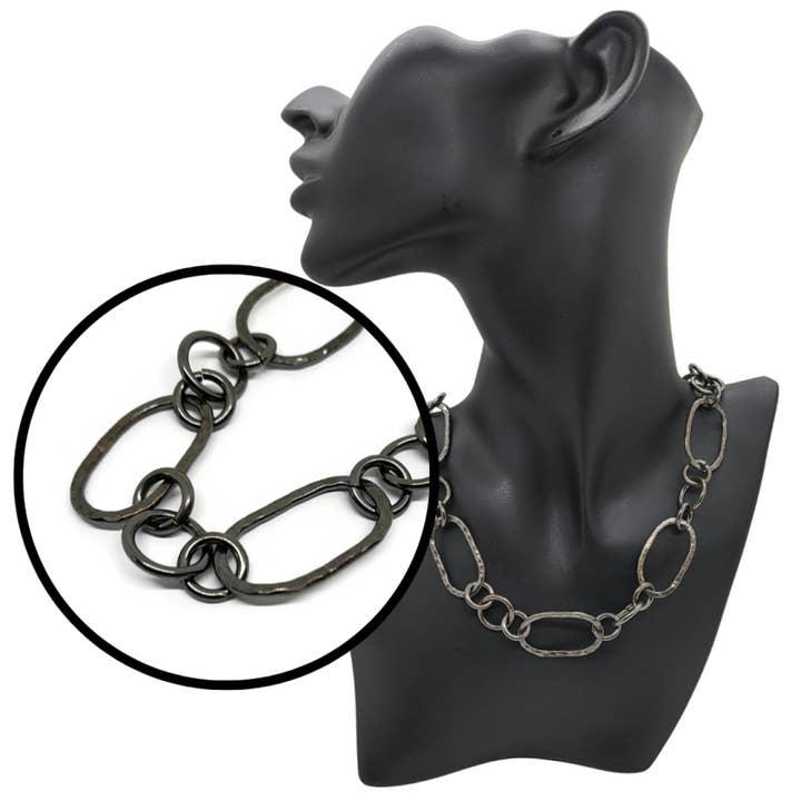 Large Link Copper Necklace for wholesale by Bella Ornamenti