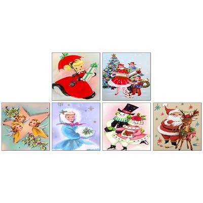 World Buyers - Wholesale Christmas Decoration - Vintage Christmas Matchbox Square ANN3920