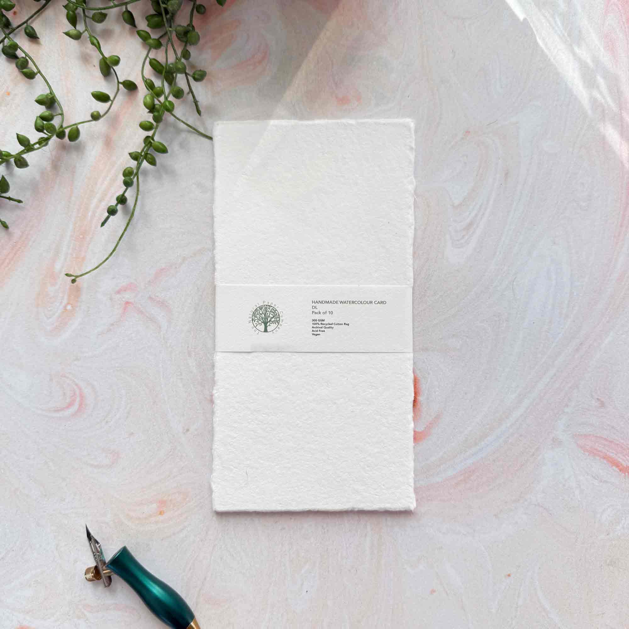 The Natural Paper Company - Venta al por mayor Papel para pintar - Papel de Acuarela - Blanco | Paquetes de Papel de Algodón Hecho a Mano8