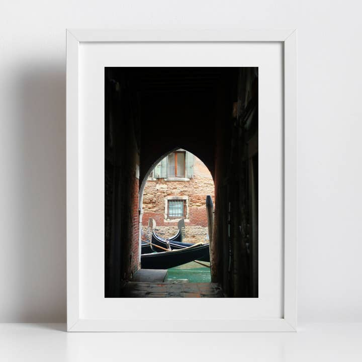 Venice Archway Italy Fine Art Black And White Photography Print for wholesale by Mo & Paul Photography