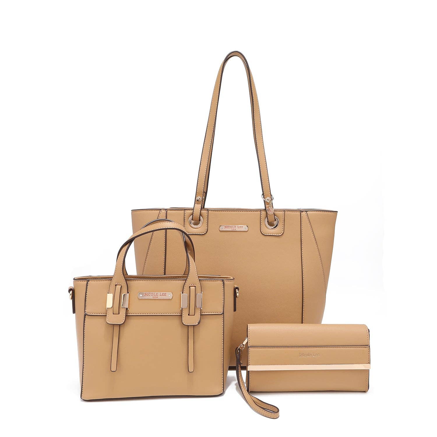 Nicole Lee - Wholesale Shoulder Bag - Women's - CONJUNTO DE 3 PIEZAS (Shopper, Bolso pequeño, Neceser)46