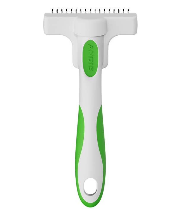 Andis Deshedding Tool - Green/White - VBL for wholesale by Pet Palette Distribution