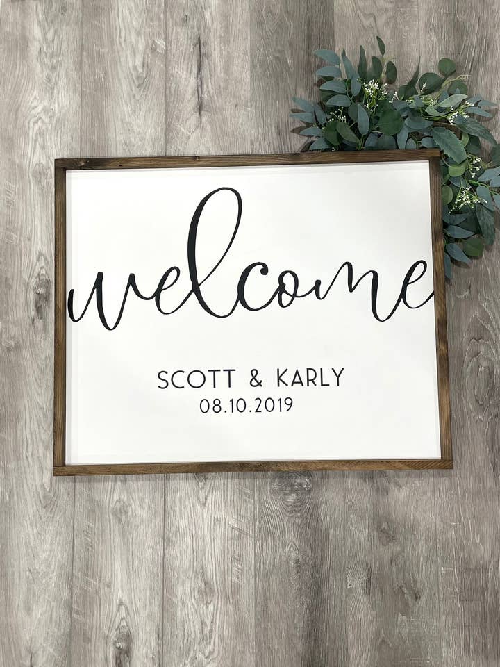 Nom personnalisé Bienvenue pour la vente par Wooden Arrow Designs